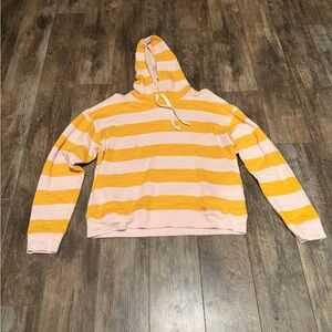 Vintage J Crew Striped Pink and Yellow Women's Sweater